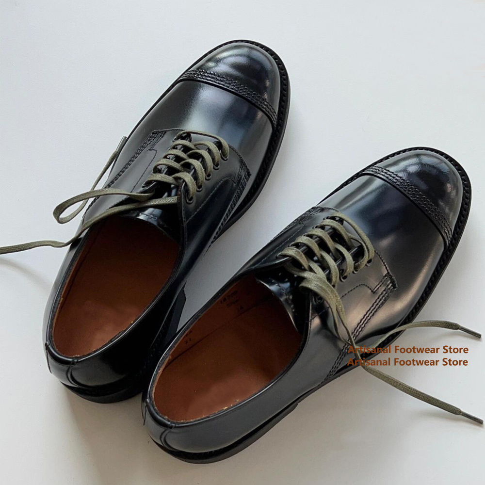 남성용 검은색 광택 가죽 옥스퍼드 슈즈, 끈으로 묶는  - Leather Shoe Polish 리뷰 및 가격