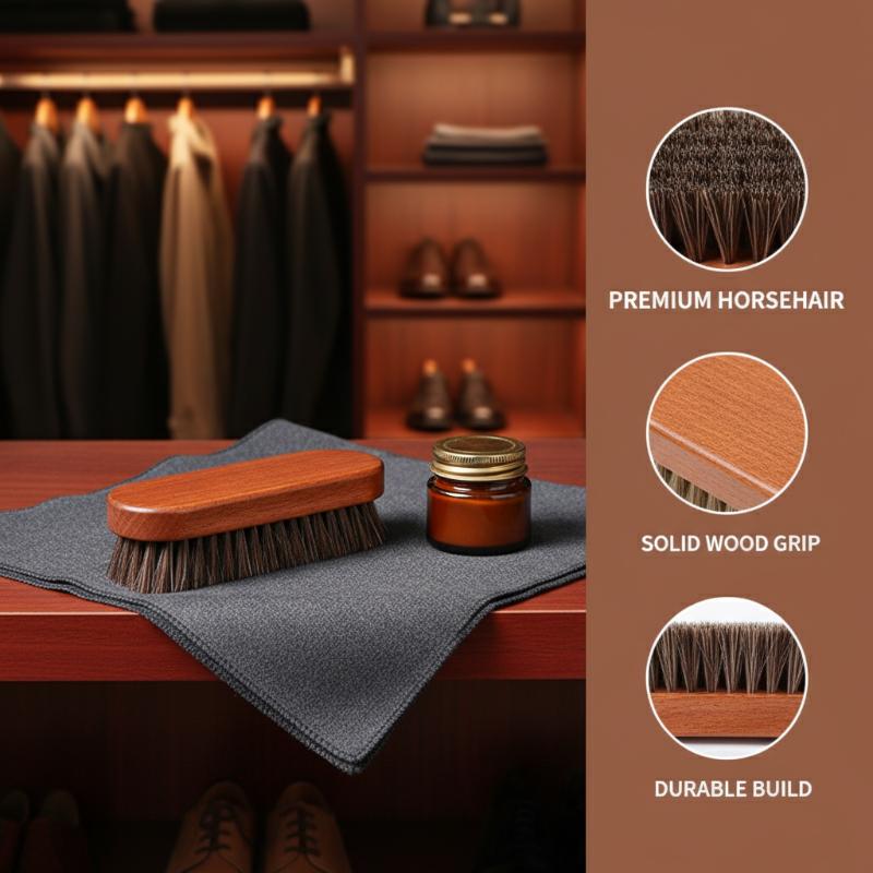 1PC 나무 신발 브러쉬 말털 가죽 신발을 위한 부드러 - Shoe Cleaning Brush 리뷰 및 가격